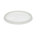 Food Containers & Lids | Pactiv Corp. YNL500 Newspring DELItainer 4.55 in. Diameter x 0.4 in. h Plastic Recessed Microwavable Container Lid - Translucent (480/Carton) image number 1