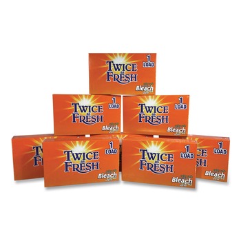 BLEACH | Twice as Fresh VEN 2979697 1 Load Color Safe Powder Bleach Vend Pack - Citrus (100/Carton)