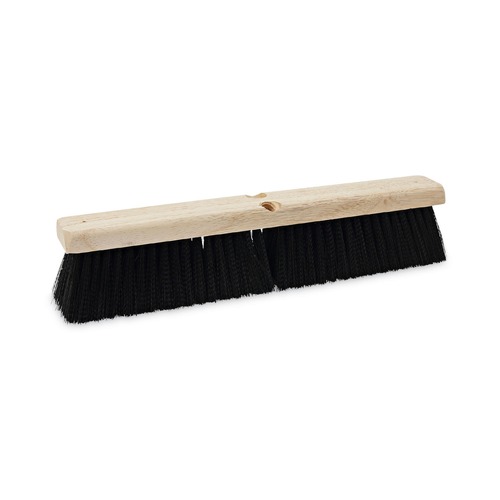 Brooms | Boardwalk BWK20618 3 in. Medium Weight Polypropylene Bristles 18 in. Brush Floor Brush Head - Black image number 0