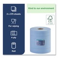 Cleaning Cloths & Wipes | Tork 13244101 4-Ply 11 in. x 15.75 in. Unscented Industrial Paper Wiper - Blue (2/Carton) image number 2