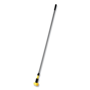 HANDLES AND BRACES | Rubbermaid Commercial FGH24600GY00 1 in. x 60 in. Fiberglass Gripper Mop Handle - Gray/Yellow