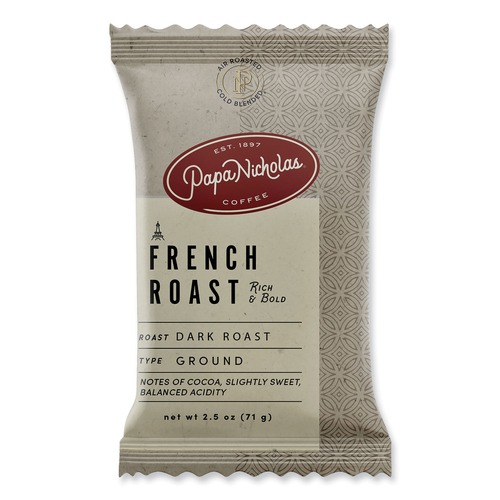 Coffee - Caffeinated | PapaNicholas Coffee 25183 Premium Coffee - French Roast (18/Carton) image number 0