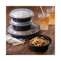 Food Containers & Lids | Pactiv Corp. NC723B 24 oz 7 in. Diameter Newspring VERSAtainer Plastic Microwavable Containers - Black/Clear (150/Carton) image number 4