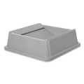 Waste Receptacle Lids | Rubbermaid Commercial FG266400GRAY 20.13 in. Plastic Untouchable Square Swing Top Lid - Gray image number 0