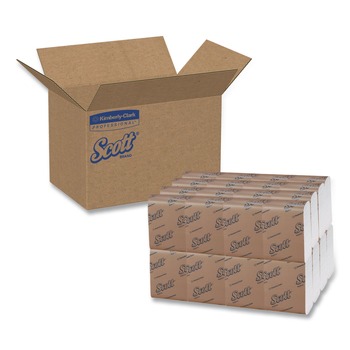 TABLETOP | Scott 98720 12 in. x 7 in. 1-Ply Low-Fold Dispenser Napkins - White (8000/Carton)