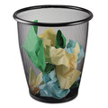 Indoor Waste Receptacles | Safco 9717BL Onyx 5-Gallon Round Steel Mesh Wastebasket - Black image number 1