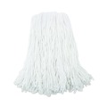 Mop Heads | Boardwalk BWK216RCT 16 oz. Rayon Premium Cut-End Wet Mop Heads - White (12/Carton) image number 2