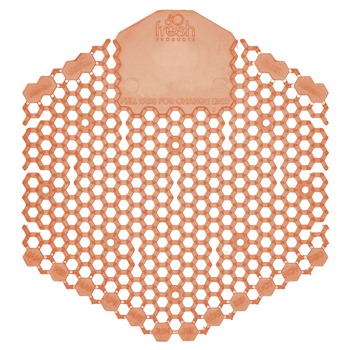 Fresh Products 3WDS-F-010I060M-04 Wave 3D Urinal Deodorizer Screen - Mango Scent, Orange (10/Box)