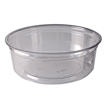 Fabri-Kal 000000000009501030 8 oz. Alur Deli Plastic Container - Clear (500/Carton)