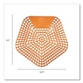 Toilet & Urinal Deodorizers | Boardwalk WCBX-P-010I010I-04-AAS80- 0.11 oz Anti-Splash Urinal Screen - Mango Mist Scent/Orange (10/Carton) image number 5