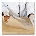Food & Utility Bags | Bagcraft 300094 9.5 in. x 2.75 in. 2.35 mil. Dubl View Sandwich Bags - Natural Brown (500/Carton) image number 3