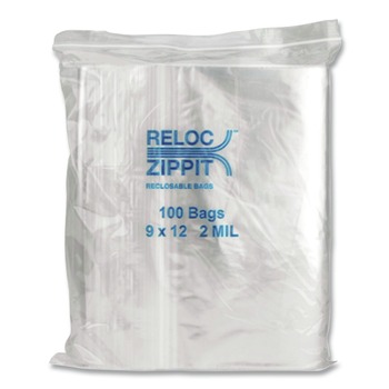 SHIPPING AND STORAGE BAGS | BagCo MGP MGZ2P1013 Zippit 10 in. x 13 in. 2 mil Resealable Bags - Clear (1000/Carton)