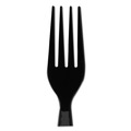 Disposable Forks | Dixie FH517 Heavyweight Plastic Cutlery Forks - Black (1000/Carton) image number 2