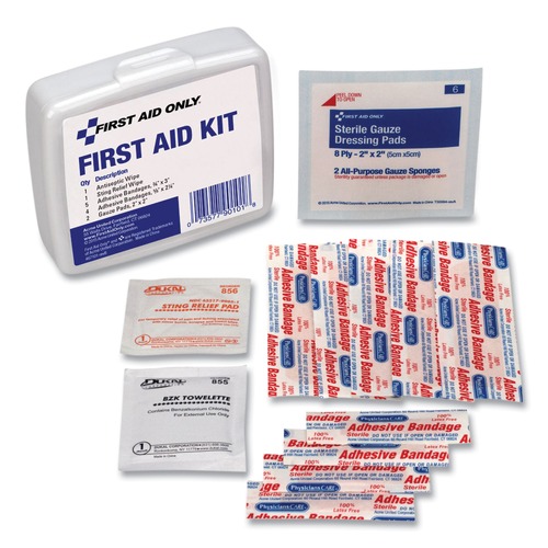 First Aid Kits | PhysiciansCare by First Aid Only 90101-001 13-Piece Mini First Aid On the Go Kit with Plastic Case (1-Kit) image number 0