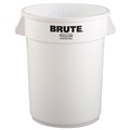 Indoor Waste Receptacles | Rubbermaid Commercial FG263200WHT 32 gal. Plastic Vented Round Brute Container - White image number 0