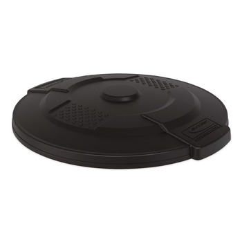 Suncast Commercial TCU32GLIDD Utility Trash Can Lid for 32 gal Trash Can, 22.22-in Diameter x 3-in, Black