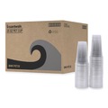 Cups | Boardwalk BWKPET20 20 oz. PET Plastic Cold Cups - Clear (50/Sleeve, 20 Sleeves/Carton) image number 2