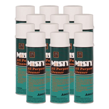 ALL PURPOSE CLEANERS AND DEGREASERS | Misty 1001592 19 oz. Aerosol Spray All-Purpose Cleaner - Mint Scent (12/Carton)