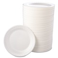 Plates | Dart 9PWQR 9 in. Quiet Classic Laminated Foam Dinnerware Plate - White (500/Carton) image number 1