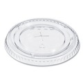 Cup Lids | Dart 662TS Straw-Slot Lids for 9 - 20 oz. Cold Cups - Clear (100/Sleeve, 10 Sleeves/Carton) image number 0
