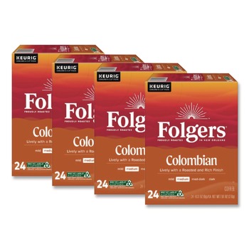 Folgers 5000363990 Coffee K-Cups - 100 Percent Colombian (96/Carton)