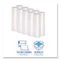 Low-Density Trash Bags | Boardwalk X7658SCKR01 38 in. x 58 in. 1.1 mil 60 gal. Recycled Low-Density Polyethylene Can Liners - Clear (100/Carton) image number 3