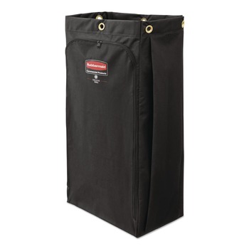 Rubbermaid Commercial 2202530 10.5 in. x 16.8 in. x 33 in. 30 Gallon Fabric Cleaning Cart Bag for Rubbermaid Commercial Housekeeping and Janitorial Carts - Black (4/Carton)