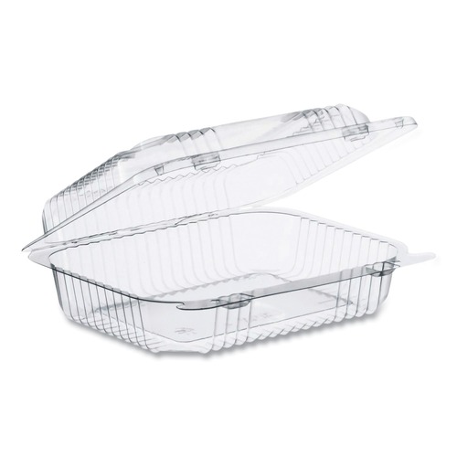 Food Containers & Lids | Dart C26UT1 StayLock 6 in. x 7 in. x 2.1 in. Hinged Lid Containers - Clear (250/Carton) image number 0