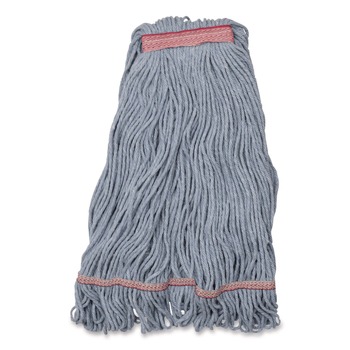 MOP HEADS | Carlisle 369423B14 43 x 6 x 3 Looped-End Cotton Mop - Medium/Red