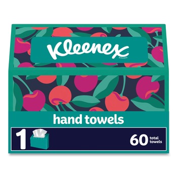 Kleenex 38586 Everyday 8 in. x 9.1 in. 1-Ply Hand Towels - White (60/Box)