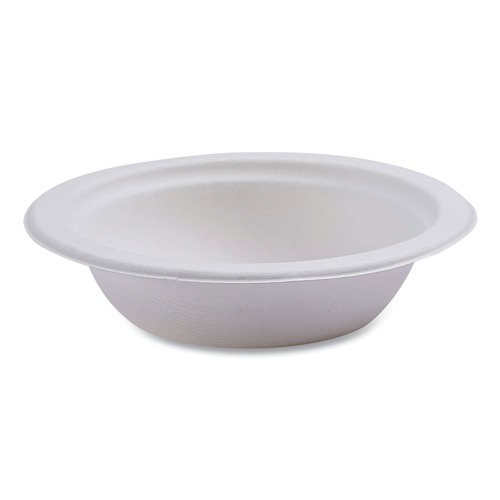 Bowls | Eco-Products EP-BL12NFA Vanguard 12 oz. Renewable and Compostable Sugarcane Bowls - White (1000/Carton) image number 0