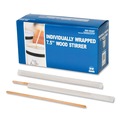 Perforated Roll & Hand Towels | AmerCareRoyal R825W 7.5 in. Wrapped Wood Coffee Stirrers (5000/Carton) image number 0