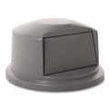 Waste Receptacle Lids | Rubbermaid Commercial FG263788GRAY 22.75 in. x 12.25 in. BRUTE Dome Top Swing Door Lid for 32 gal. Waste Containers - Gray image number 2