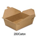 Food Containers & Lids | GEN KS10122 Reclosable 76 oz. Paper Take-Out Box - Kraft (200/Carton) image number 2