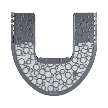 SAFETY MATS | Boardwalk FCMP000I006M0021430GRY 22 in. x 22 in. Non-Slip Rubber Commode Mat 2.0 Disposable Toilet Floor Mat - Gray/White (6/Carton)