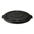 Waste Receptacle Lids | Rubbermaid Commercial FG264560BLA 24.5 in. x 1.5 in. BRUTE Self-Draining Flat Top Lids - Black image number 2