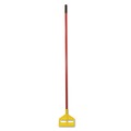 Mop Handles | Rubbermaid Commercial FGH14600RD00 60 in. Invader Fiberglass Side-Gate Wet-Mop Handle - Red/Yellow image number 0