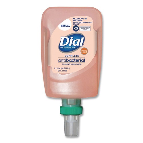 Soap Refills | Dial Professional 16670EA 1.2 Liter Antibacterial Foaming Hand Wash Refill for FIT Manual Dispenser - Original Scent image number 0