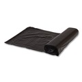 High-Density Trash Bags | Inteplast Group S404812K 45 gal. 12 microns 40 in. x 48 in. High-Density Interleaved Commercial Can Liners - Black (25 Bags/Roll, 10 Rolls/Carton) image number 1