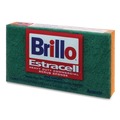 Scouring Pads & Sticks | Brillo 21006 3.5 in. x 6.12 in. Commercial Heavy-Duty Scrub Sponge - Orange/Green (12/Carton) image number 2