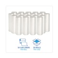 High-Density Trash Bags | Boardwalk Z4833RNKR01 16 Gallon 6 mic 24 in. x 33 in. Perforated Roll High-Density Can Liners - Natural (50 Bags/Roll, 20 Rolls/Carton) image number 3