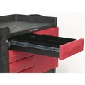 Carts | Rubbermaid Commercial FG453388BLA TradeMaster 750 lbs. Capacity 26.25 in. x 49 in. x 38 in. 1-Shelf Cart - Black image number 3