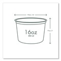 Food Containers & Lids | Vegware CF-DC-16 4.6 in. x 3 in. 16 oz. Compostable Plastic Round Deli Pots - Clear (500/Carton) image number 4