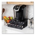 Perforated Roll & Hand Towels | Mind Reader TRY6PC-BLK 14 in. x 12.25 in. x 4.75 in. 2-Tier 6-Drawer Single Serve Coffee Pod Drawer - Black image number 6