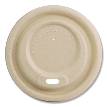 PRODUCTS | World Centric CULFB12GNLF Fiber Lids for 10 to 20 oz Hot Cups - Natural (1000/Carton)
