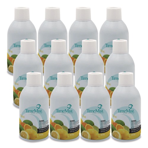 Air Fresheners & Odor Eliminators | TimeMist 1042781 6.6 oz. Aerosol Metered Fragrance Dispenser Refill - Citrus (12/Carton) image number 0