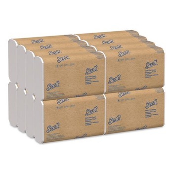 Scott 01807 9.2 in. x 9.4 in. 1-Ply Essential Recycled Multi-Fold Towels - White (4000/Carton)