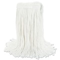 Mop Heads | Boardwalk BWK2024REA #24 Cut-End Rayon Wet Mop Head - White image number 1