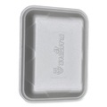Food Containers & Lids | GEN 4PWH 9.5 in. x 7.19 in. x 1.2 in. #4P Meat Trays - White (500/Carton) image number 1