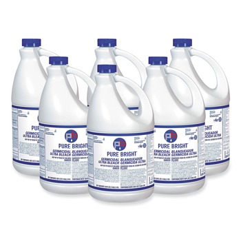 Pure Bright 11008635042 1 Gallon Bottle Liquid Germicidal Bleach (6/Carton)